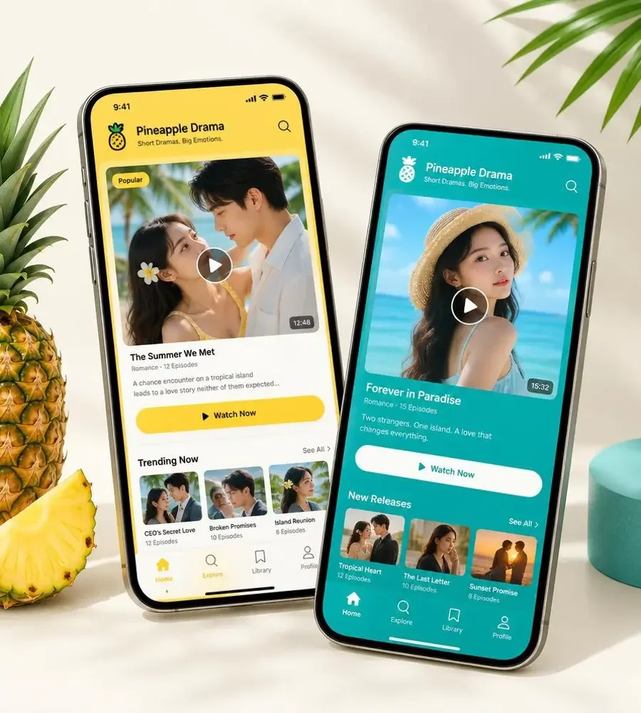 黄果漫剧平台APP双端界面展示